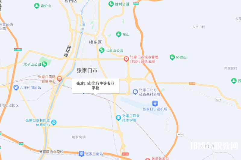 張家口市北方中等專業(yè)學校地址，乘車路線