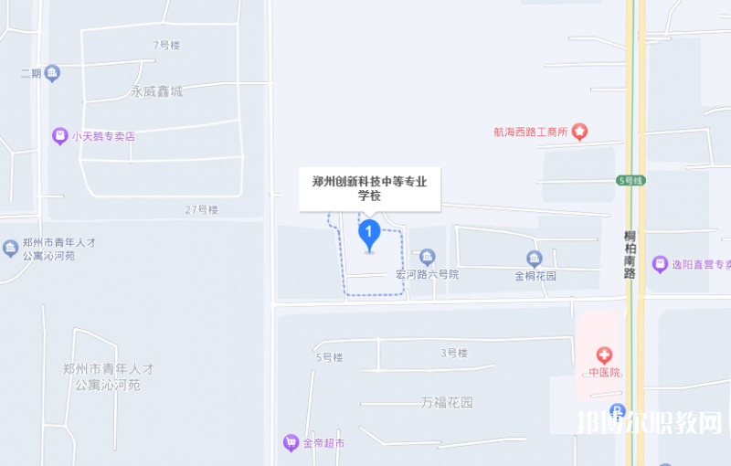 鄭州創(chuàng)新科技中等專業(yè)學校地址，乘車路線