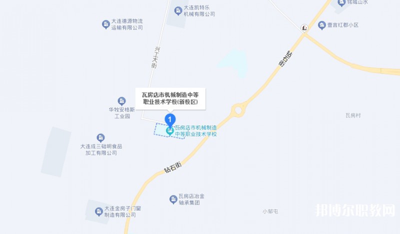 瓦房店市機械制造中等職業(yè)技術(shù)學(xué)校地址，乘車路線